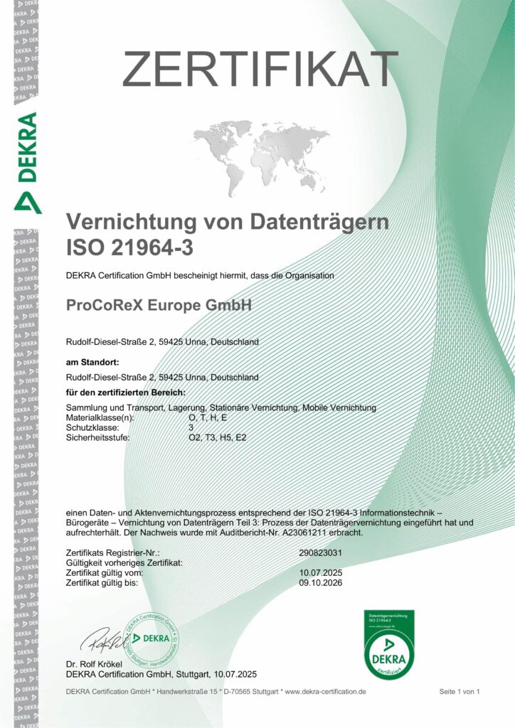 ISO-21964-3-Datenträgervernichutng